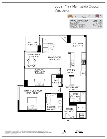 Photo 25 at 3002 - 1199 Marinaside Crescent, Yaletown, Vancouver West