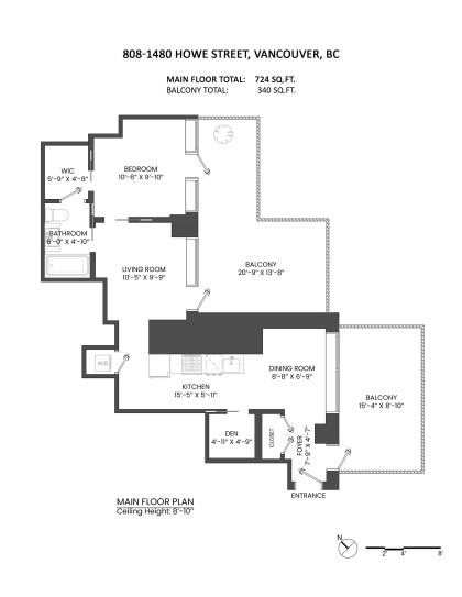 Photo 14 at 808 - 1480 Howe Street, Yaletown, Vancouver West