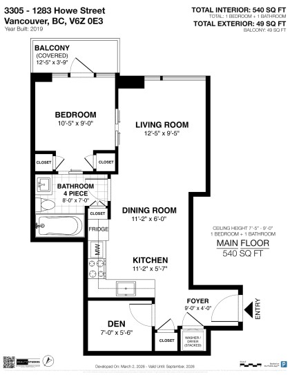 Photo 31 at 3305 - 1283 Howe Street, Downtown VW, Vancouver West