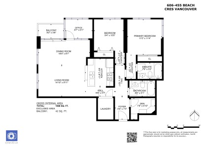 Photo 2 at 606 - 455 Beach Crescent, Yaletown, Vancouver West