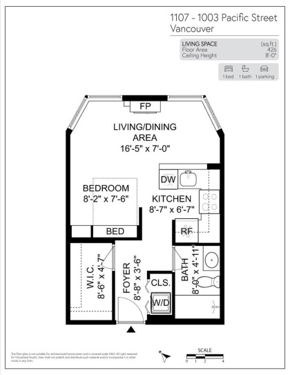 Photo 25 at 1107 - 1003 Pacific Street, West End VW, Vancouver West