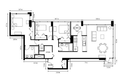 Photo 2 at 1906 - 1228 Marinaside Crescent, Yaletown, Vancouver West