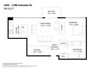 Photo 33 at 1405 - 1788 Columbia Street, False Creek, Vancouver West