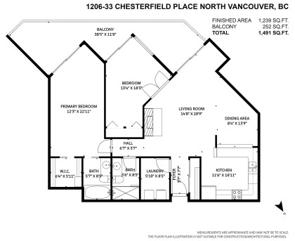 Photo 39 at 1206 - 33 Chesterfield Place, Lower Lonsdale, North Vancouver