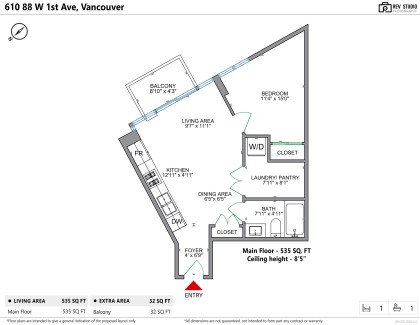 Photo 9 at 610 - 88 W 1st Avenue, False Creek, Vancouver West