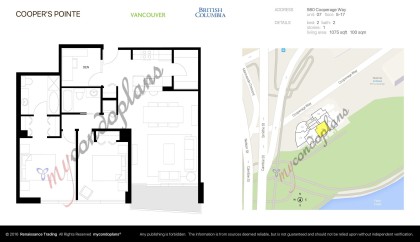Photo 2 at 1107 - 980 Cooperage Way, Yaletown, Vancouver West