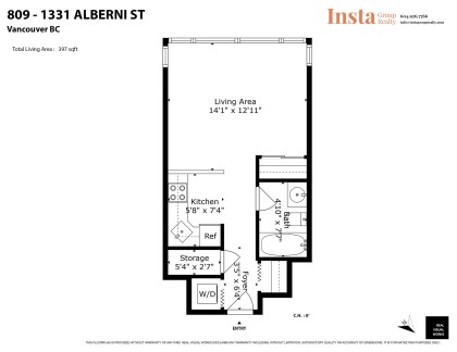 Photo 14 at 809 - 1331 Alberni Street, West End VW, Vancouver West