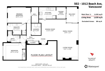 Photo 24 at 502 - 1012 Beach Avenue, Yaletown, Vancouver West
