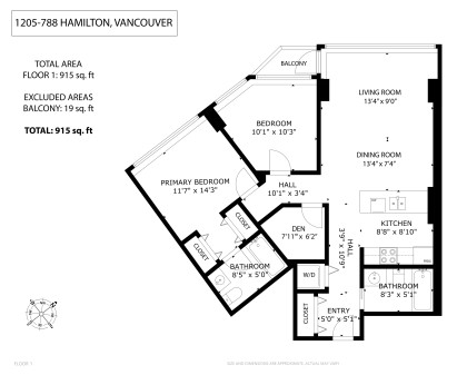 Photo 24 at 1205 - 788 Hamilton Street, Downtown VW, Vancouver West