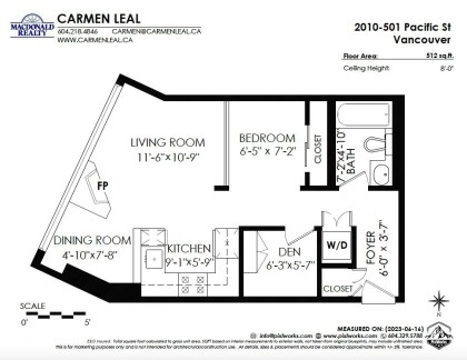 Photo 13 at 2210 - 501 Pacific Street, Downtown VW, Vancouver West